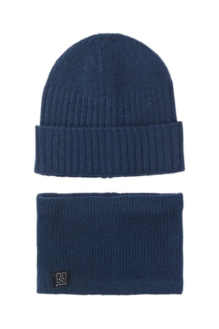Bonnet et snood - Bleu marine