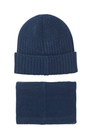 Bonnet et snood - Bleu marine