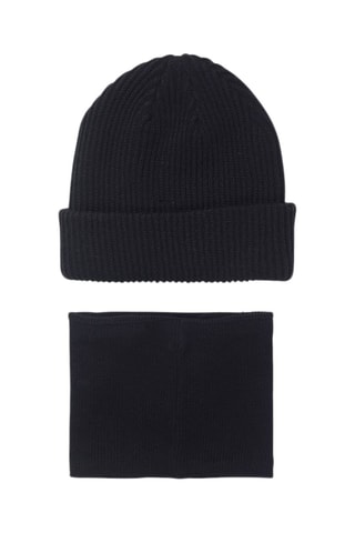 Bonnet et snood - Noir