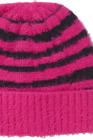 Muts en colsjaal - Fuchsia en Zwart