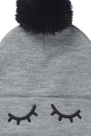 Bonnet à pompon et snood - Gris clair