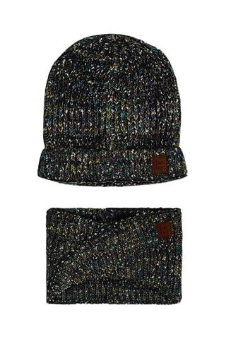 Bonnet et snood - Gris foncé chiné