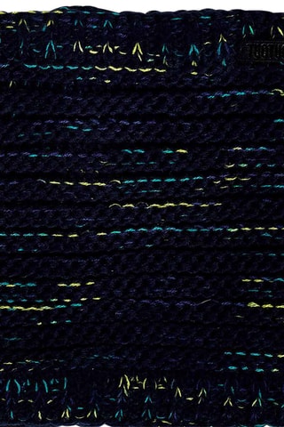 Bonnet à pompon et snood - Bleu marine chiné