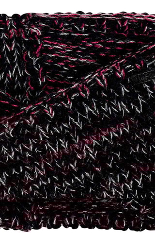 Bonnet à pompon et snood - Noir chiné