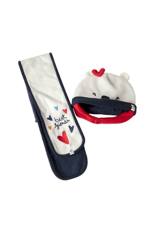 Bonnet et écharpe - Blanc