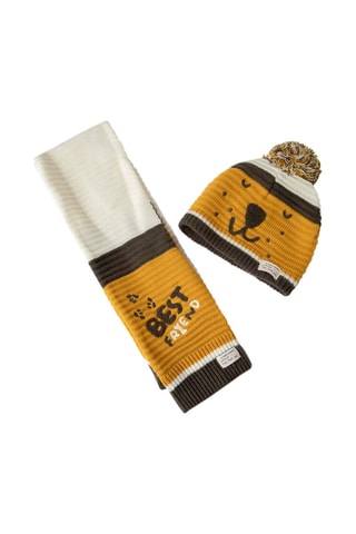 Bonnet et écharpe - Orange