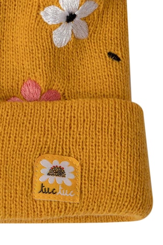 Bonnet à pompon et snood - Orange