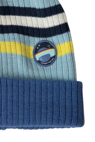 Bonnet à pompon et snood - Bleu