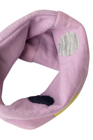 Bonnet à pompon et snood - Rose