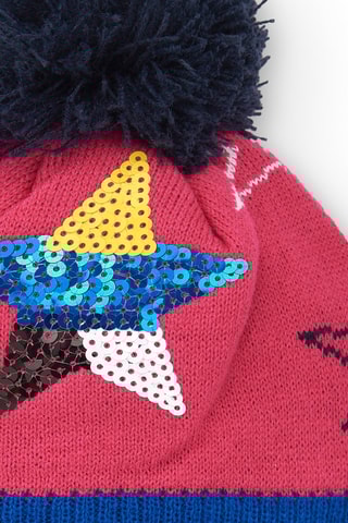 Muts met Pompon - Roze