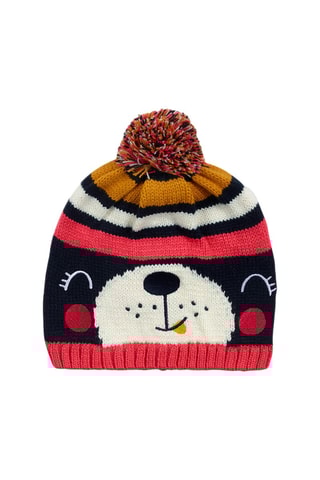 Muts met Pompon - Marineblauw