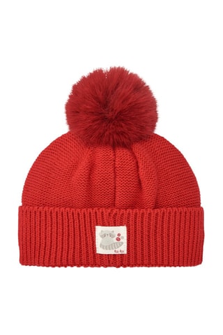 Muts met Pompon - Rood