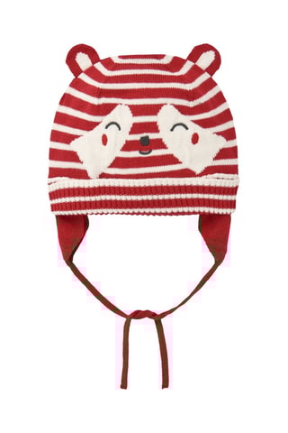 Muts met oortjes - Rood