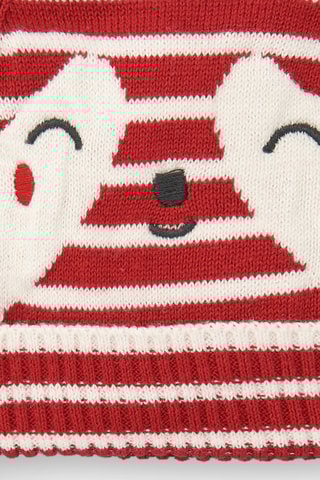 Muts met oortjes - Rood