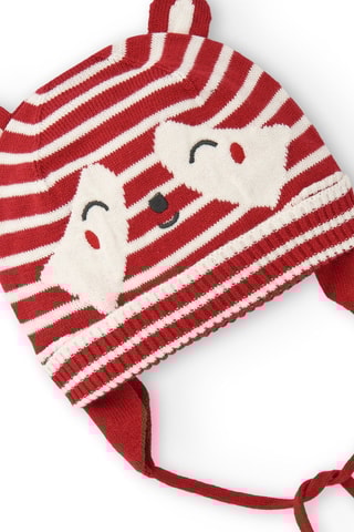 Muts met oortjes - Rood