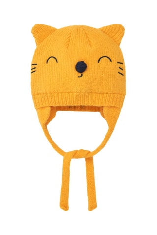 Muts met oortjes - Geel