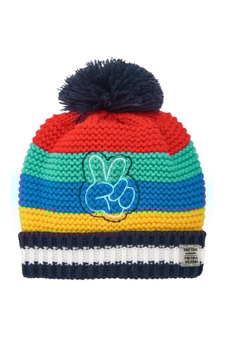 Muts met Pompon - Marineblauw