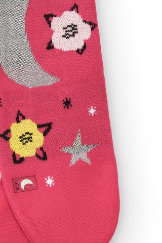 Echarpe à pompons - Rose