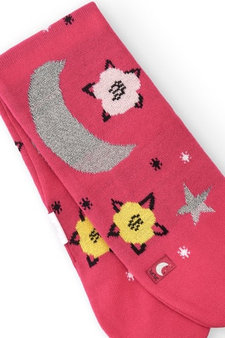 Echarpe à pompons - Rose