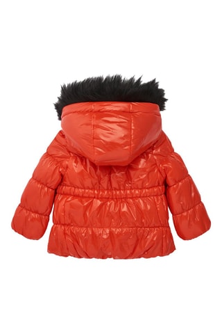 Parka met Capuchon - Rood en Zwart