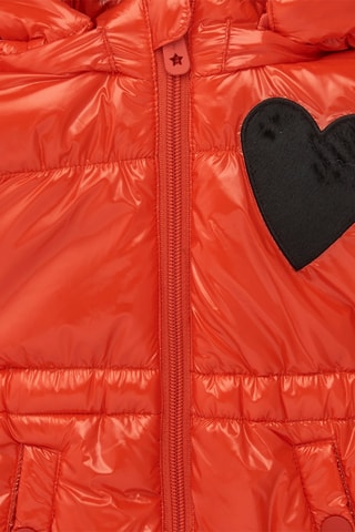Parka met Capuchon - Rood en Zwart