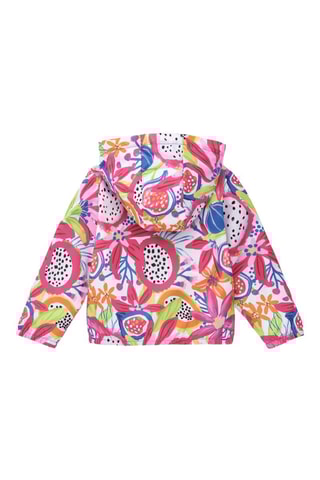 Jasje met capuchon Acid Bloom - Wit