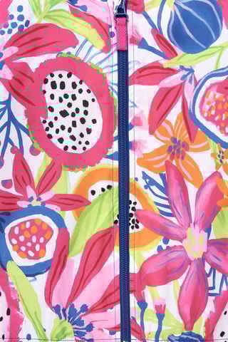 Jasje met capuchon Acid Bloom - Wit