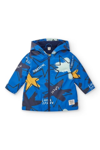 Regenjas met capuchon - Koningsblauw