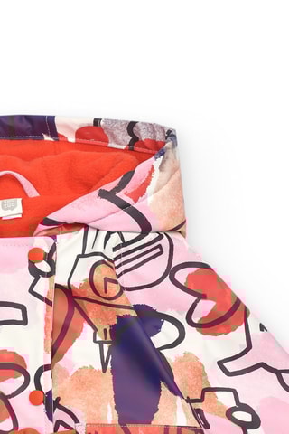 Regenjas met capuchon - Roze en Oranje