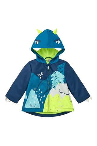 Regenjas met capuchon - Blauw en Groen