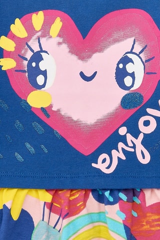 Robe trompe-l’œil Run Sing Jump - Bleu cobalt