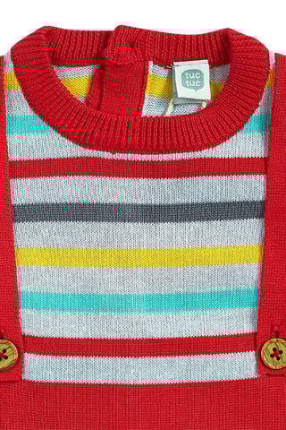 Jurk Trompe-l'œil - Rood