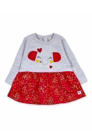 Jurk Trompe-l'œil - Rood