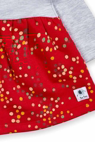 Jurk Trompe-l'œil - Rood