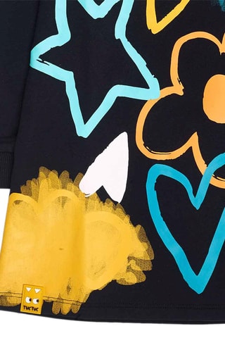 Fleece Sweaterjurk - Zwart