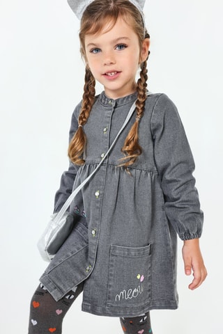 Robe en jean - Gris