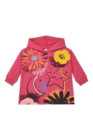 Robe sweat polaire - Fuchsia