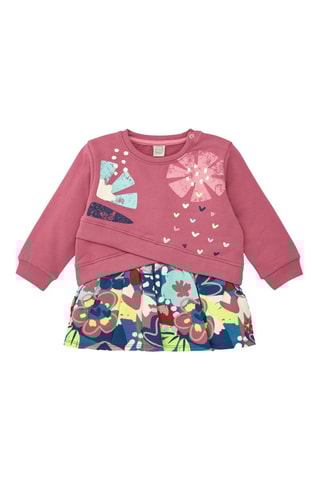 Robe trompe-l’œil - Rose