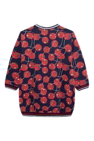 Sweaterjurk - Marineblauw en Rood