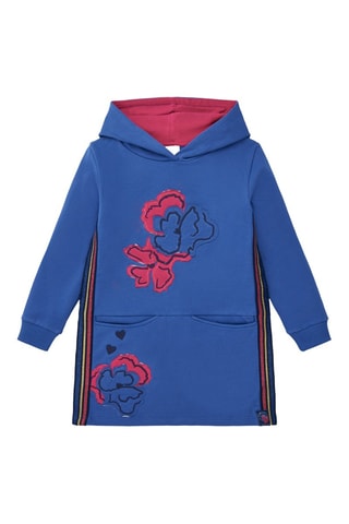 Fleece Sweaterjurk - Kobaltblauw