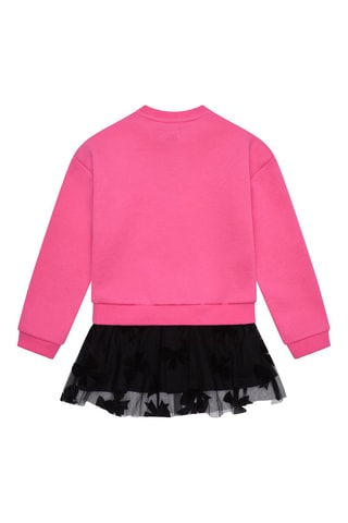 Jurk met Trompel'œil - Zwart en Roze