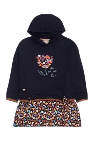 Robe trompe-l’œil - Bleu foncé