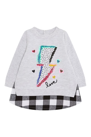 Robe trompe l’œil - Gris chiné