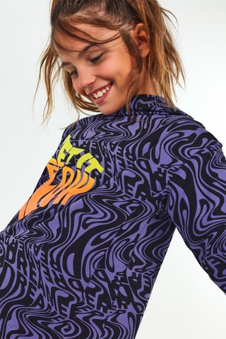 Robe à capuche - Mauve