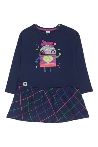 Robe trompe-l’œil - Bleu marine