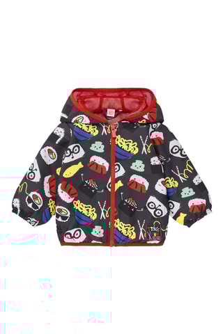 Windjack met Capuchon Hey Sushi - Zwart