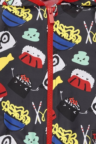 Windjack met Capuchon Hey Sushi - Zwart