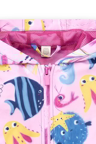 Windjack met Capuchon Ocean Wonders - Lichtpaars