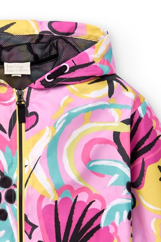 Coupe-vent à capuche Flamingo Mood - Rose