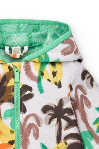 Windjack met Capuchon Banana Records - Beige